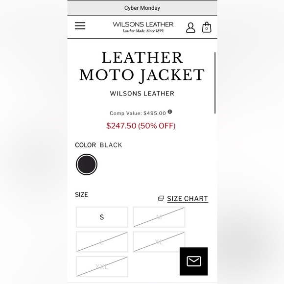 Wilsons Leather Moto Jacket (Medium) - Picture 5 of 8